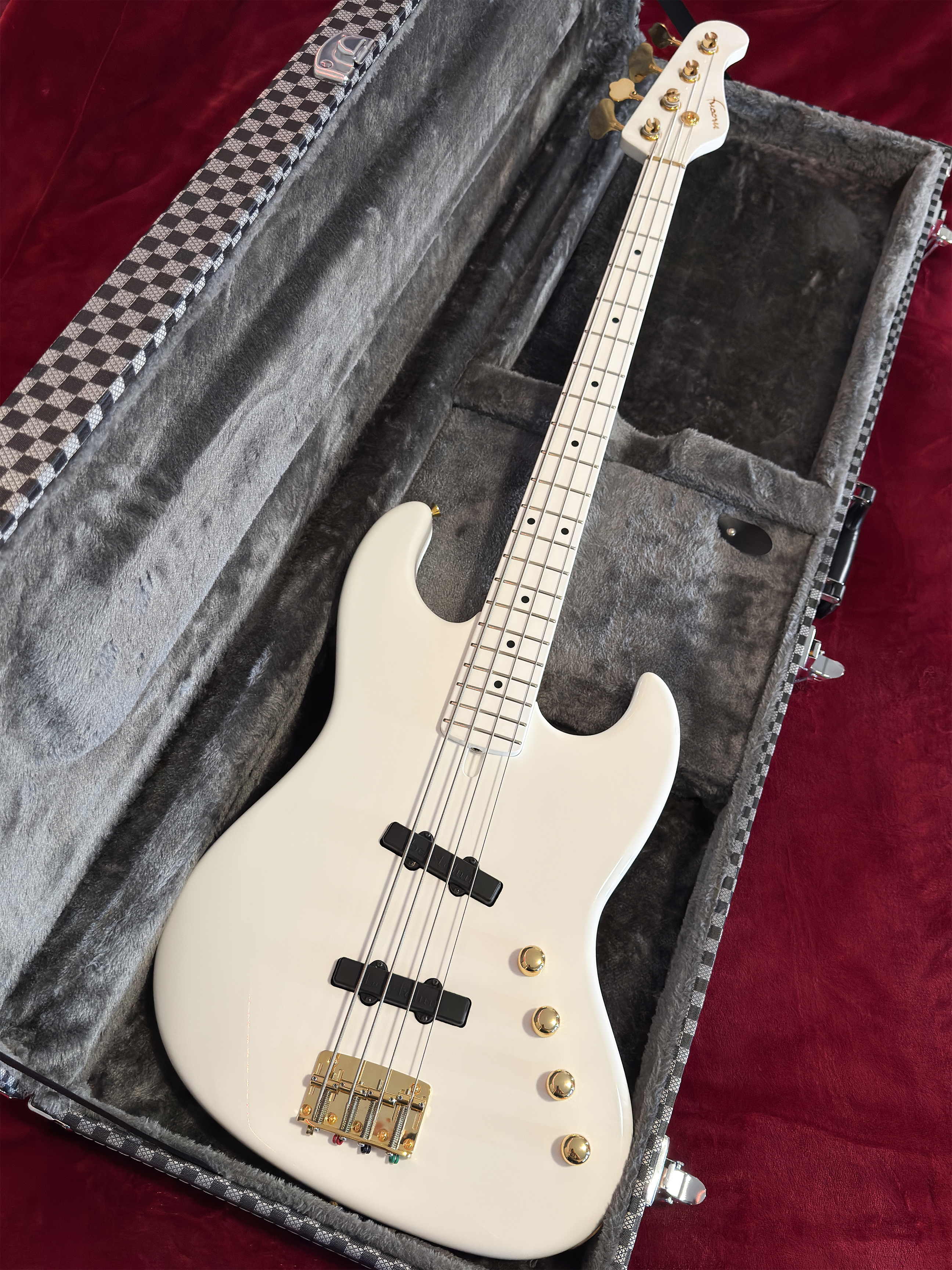2022 Moon Custom Guitars Japan JJ-4 Larry Graham Signature - Snow White